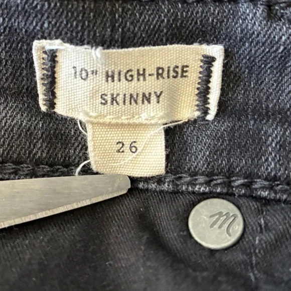 Madewell Black High-Rise Skinny Jeans Size 26 - Picture 5 of 8